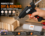 20W Hot Melt Glue Gun with 5 Pcs 7MM Glue Sticks | Mini Electric Adhesive Gun for DIY Crafts, Art, Repair & Home Projects (Black)