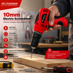 400W Electric Screwdriver Drill Machine 10mm Keyless Chuck | Variable Speed Reversible Drill | Corded Power Drill for Wood, Metal & DIY Home Repair