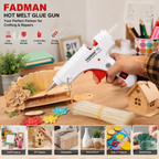 20W Hot Melt Glue Gun with 25 Pcs 7MM Glue Sticks | Mini Electric Adhesive Gun for DIY Crafts, Art, Repair & Home Projects (White)