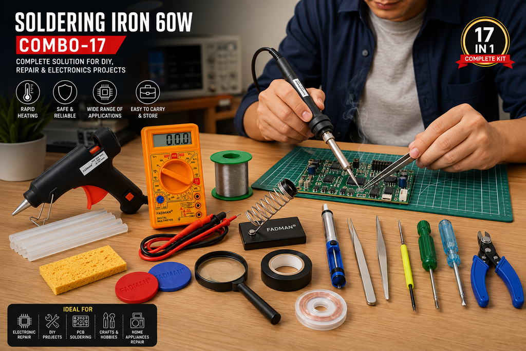60W SOLDERING IRON KIT PACK OF 17