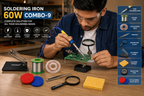 60W SOLDERING IRON KIT PACK OF 9