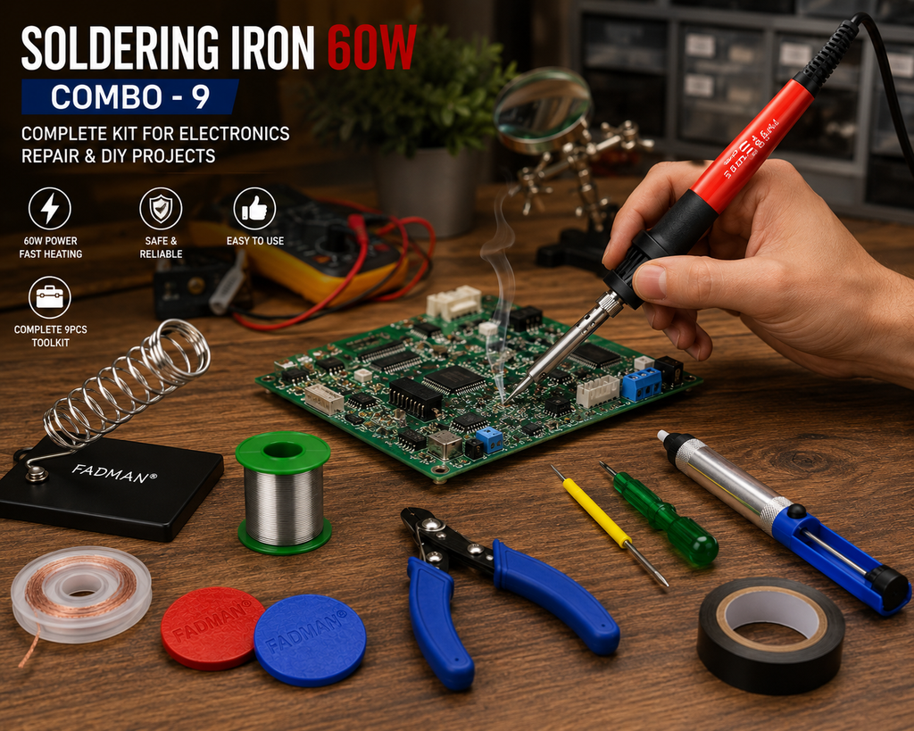 60W SOLDERING IRON KIT PACK OF 9