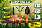 Garden Tool Set for Gardening – Weeder, Cultivator & Big Trowel Hand Tools for Soil Loosening, Weeding & Planting