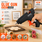 40W Hot Melt Glue Gun | High Temperature Electric Adhesive Gun for Craft, DIY, Repair & Decoration