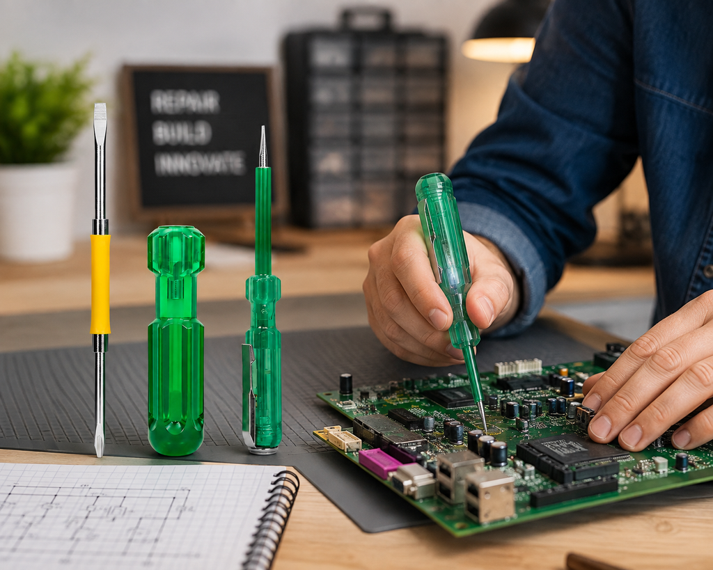 2-in-1 Screwdriver + Tester | Dual Purpose Electrical Tester Screwdriver | Insulated Handle for Home, Electrical & Repair Work