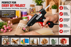20W Hot Melt Glue Gun with 25 Pcs 7MM Glue Sticks | Mini Electric Adhesive Gun for DIY Crafts, Art, Repair & Home Projects (Black)