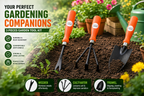 Garden Tool Set for Gardening – Weeder, Cultivator & Big Trowel Hand Tools for Soil Loosening, Weeding & Planting