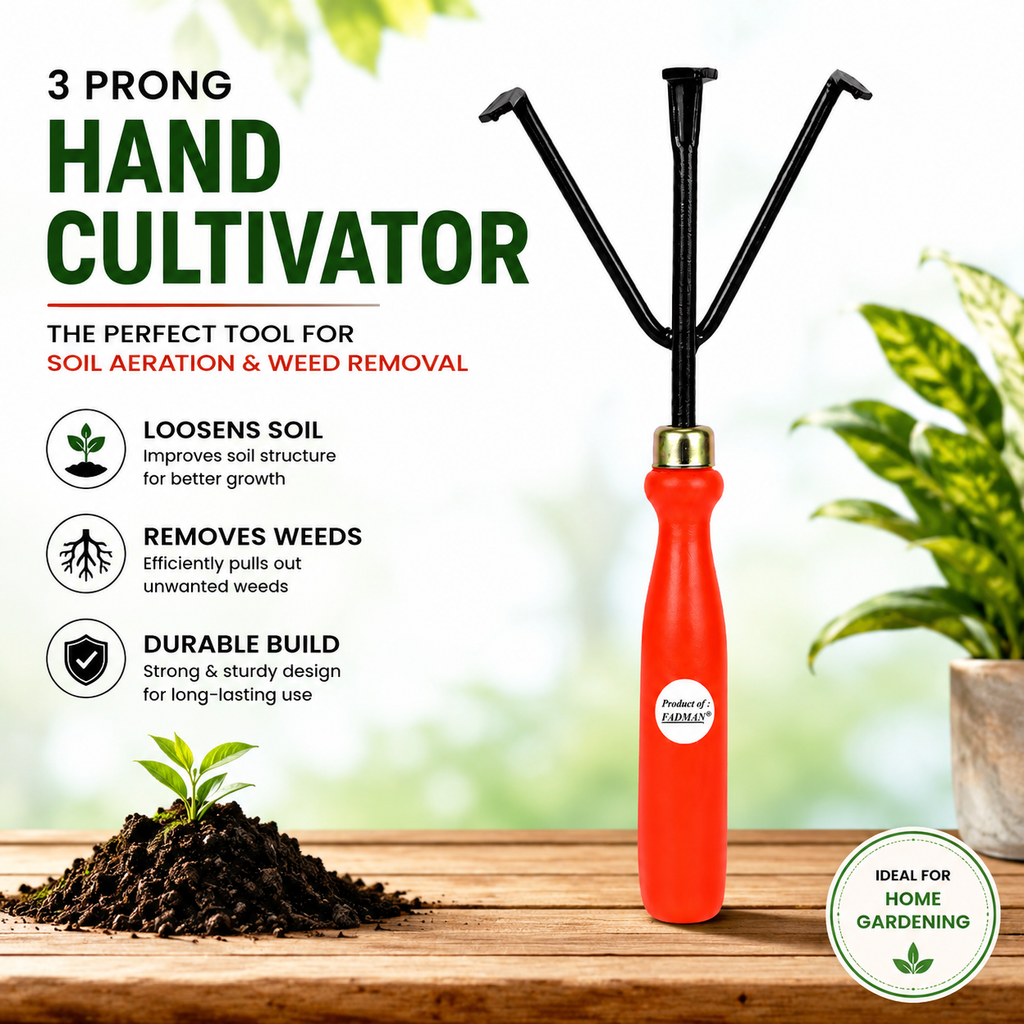 Garden Tool Set for Gardening – Weeder, Cultivator & Big Trowel Hand Tools for Soil Loosening, Weeding & Planting