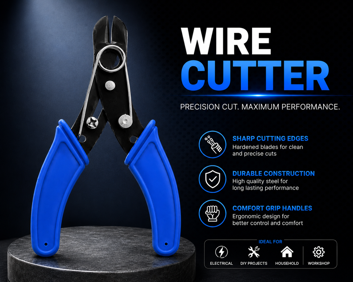 4-in-1 Multipurpose Hand Tool Kit with Combination Plier, Wire Cutter, Tester & 6-in-1 Hexagon Screwdriver Set for Home, Electrical & DIY Use