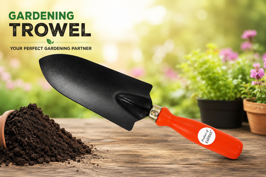 Garden Tools Set of 5 | Hand Trowel, 3-Tine Cultivator, Garden Fork, Weeder & Gardening Trowel | Heavy Duty Gardening Tools for Planting, Digging & Soil Cultivation