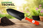 Garden Tools Set of 5 | Hand Trowel, 3-Tine Cultivator, Garden Fork, Weeder & Gardening Trowel | Heavy Duty Gardening Tools for Planting, Digging & Soil Cultivation
