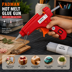 20W Hot Melt Glue Gun with 10 Pcs 7MM Glue Sticks | Mini Electric Adhesive Gun for DIY Crafts, Art, Repair & Home Projects (Red)