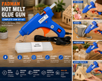 20W Hot Melt Glue Gun with 10 Pcs 7MM Glue Sticks | Mini Electric Adhesive Gun for DIY Crafts, Art, Repair & Home Projects (Blue)