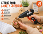 20W Hot Melt Glue Gun with 50 Pcs 7MM Glue Sticks | Mini Electric Adhesive Gun for DIY Crafts, Art, Repair & Home Projects (Black)