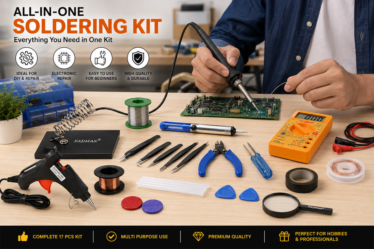 60W SOLDERING IRON KIT PACK OF 17